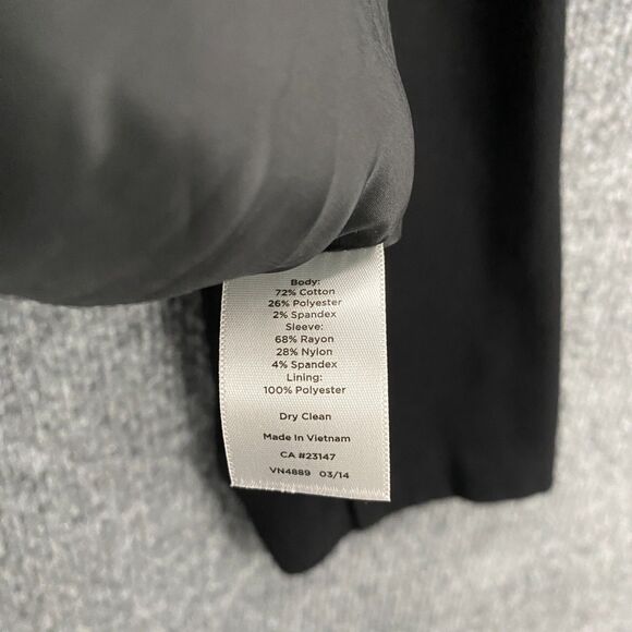 Talbots Blazer Jacket Womens 16WP Black Full Zip Long Sleeve Office Evening - Picture 6 of 10